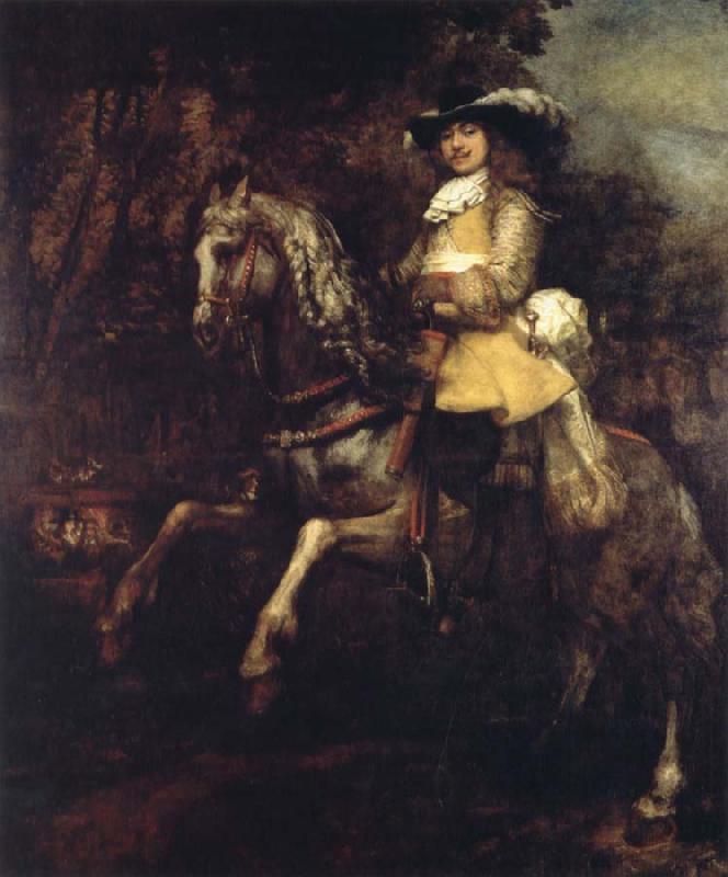REMBRANDT Harmenszoon van Rijn Portrait of Frederik Rihel on Horseback oil painting image